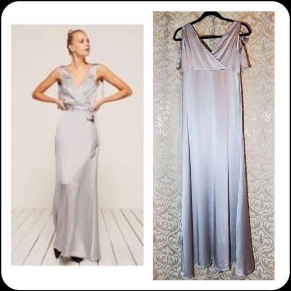 Reformation Dresses & Skirts - Reformation Silk Metallic Silver Siena Dress